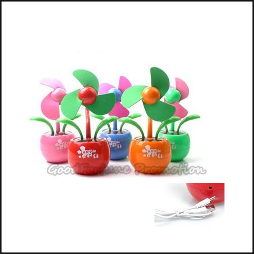 Buy cheap Hot Sale Customed promotional Eco ABS apple sun desk usb flower mini fan printed logo gift from wholesalers
