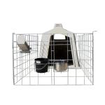 Small Dairy Farm Plastic Calf Hutches With Hot Dip Galvanized Steel Wire Fence