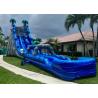 Buy cheap Large Inflatable Water Slides Blue Outdoor Commercial Grade Inflatable Water Slide from wholesalers