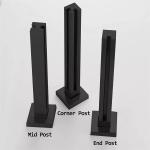 Modern Laminated Glass Balcony Handrails , Glass Balustrade Stainless Steel Post