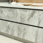 Modular Kitchen Cabinet Set MFC Lacquer Matte Kitchen Cabinets PVC Kitchen