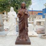 Bronze Christ Jesus Statues Marble Metal Brass Christian Religious Life Size