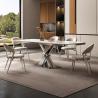 Buy cheap Luxury Stainless Steel Marble Square Dining Room Tables Length 1.8M from wholesalers