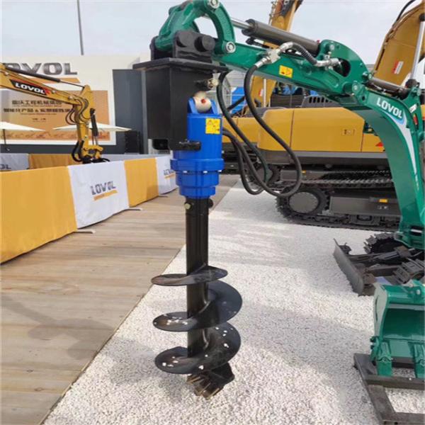 APIE Hydraulic Earth Drill Auger Attachments For Excavators Skid Steers Mini
