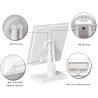 Buy cheap 2X 3X Magnifying LED Strip Mirror Beauty Touch Dimmable Tri Fold Lighted Makeup Mirror from wholesalers