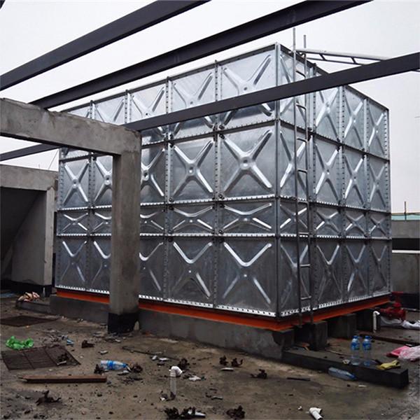 Fire Fighting Security Galvanised Rainwater Tank , Steady Outdoor / Indoor Water