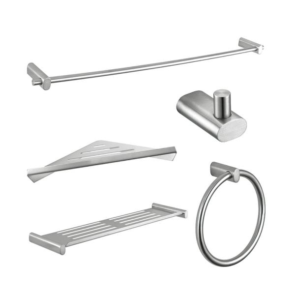 Buy cheap SGS Silver Stainiless Steel 304 Bathroom Accessories Set Modern Bathroom Fittings from wholesalers