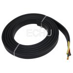 Flat Flexible Traveling Cable for Crane or Conveyor 4Cx2.5sqmm Black Jacket