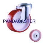 5 Inch Polyurethane Industrial Caster Wheels 150KG Swivel Bolt Hole Caster
