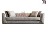 3 Seater Restaurant Sofa Chair Upholstered Fabric / Leather Arm With LOGO