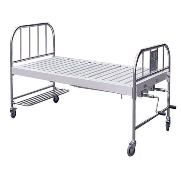 Common Nonelectric Hospital Nursing Bed Stainless Steel Head Panel And Side