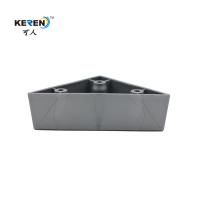 Buy cheap KR-P0262 Triangle Corner Plastic Sofa Legs Replacement Silver Grey 30mm Height product