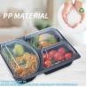 Buy cheap Packaging 3 Compartments Takeout Boxes Black Microwave Plastic Lunch Box Food Containers Wholesale from wholesalers