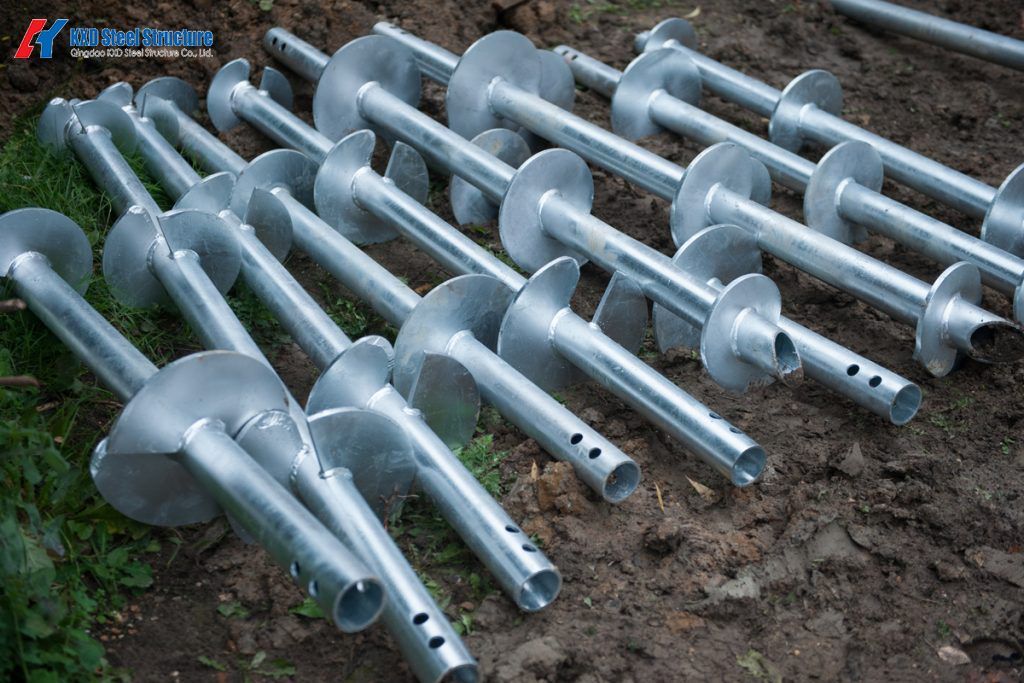 Hot Deep Prefab Galvanized Steel Ground Screw Helical Bolt Piles for Solar system