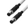Buy cheap ROHS UL20554 26AWG cable ,BLACK PUR M12 Hybrid 4+4Pin Circular Connector from wholesalers