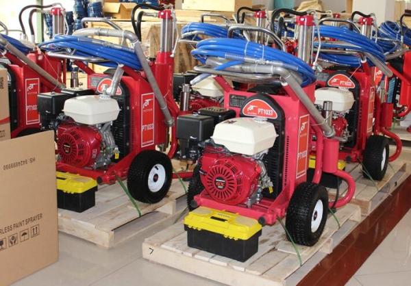 Buy cheap Petrol Engine 13HP Hydraulic Airless Sprayer / Protecting Wall Paint Sprayer from wholesalers