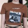 Buy cheap OEM Summer European And American Sexy Female T -Shirts Printing Hollowed Umbilical from wholesalers