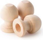 Unfinished Wood Finials Decorative, for Bed Post Finial, Curtain Rod Finials,
