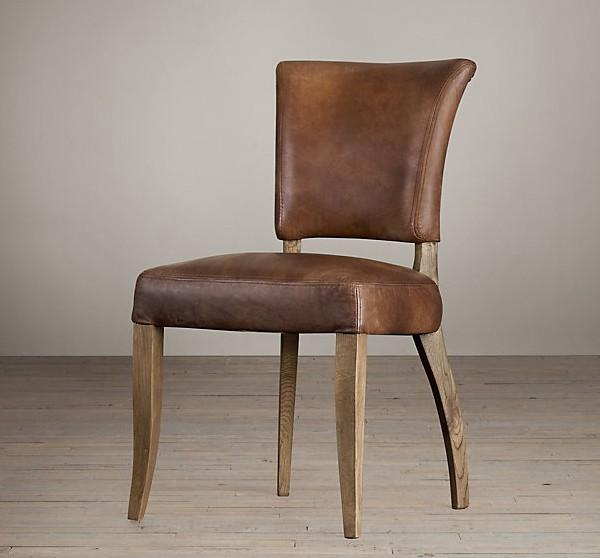 Classic french style resturant event dining chair leather material back with