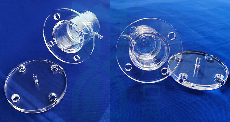 Fused Silica Quartz Glass Flange Ring Sio2 Translucent Frosted