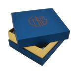 CMYK Personalised Large Square Gift Boxes Cardboard Wrapped Silk Cloth
