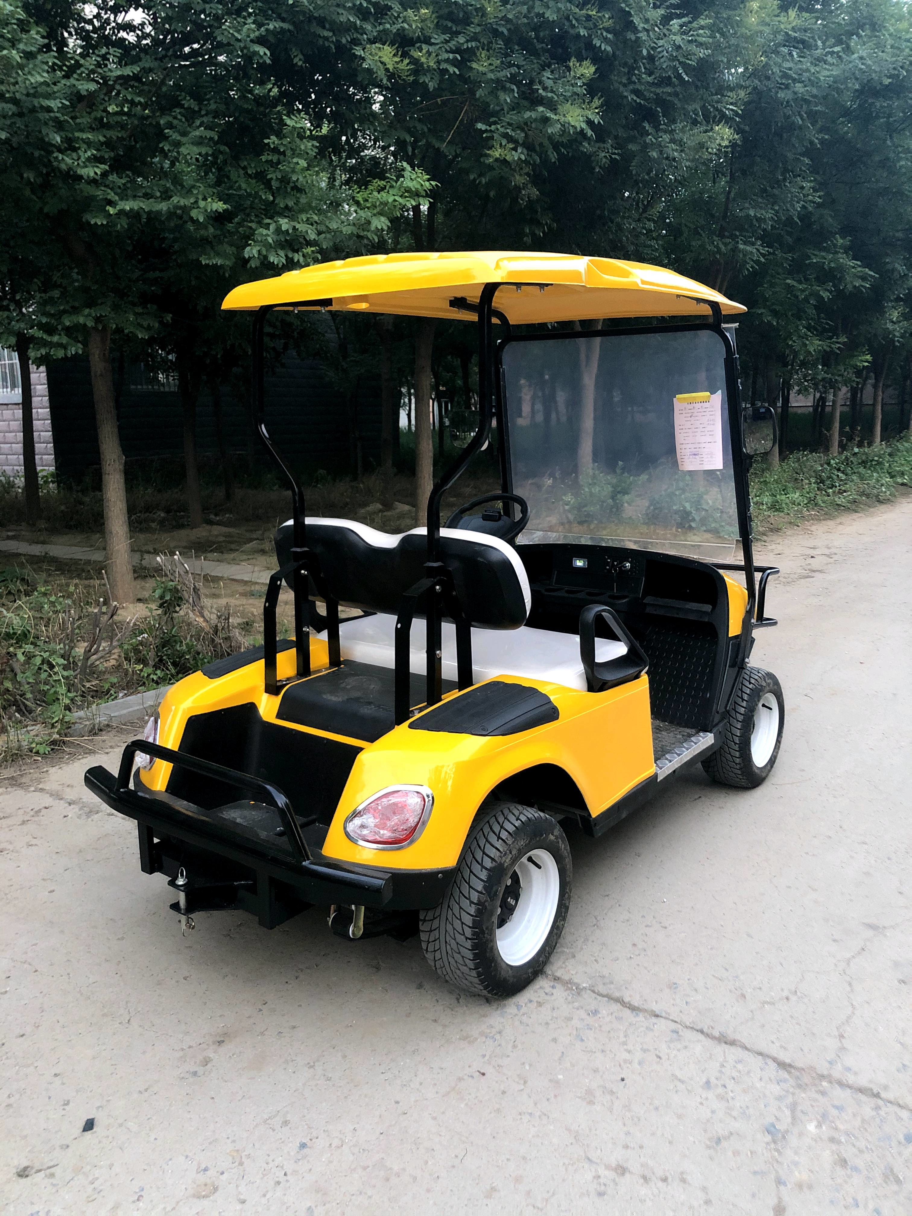 2 Seater Golf Cart Rechargeable Battery Powered Basic 30 km/h EV Golf Cart Reasonable Prices