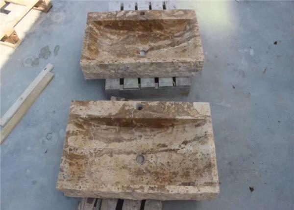 Limestone Rectangle Stone Vanity Bowl Natural Stone Vessel Bathroom Sinks With