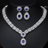 Buy cheap Water Drop Rhinestone Necklace & Earrings Full Crystal Necklace & Earrings Wedding Jewelry Set from wholesalers
