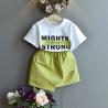 Buy cheap 120CM Girls Casual Short Skirt And Top Children'S White Short Sleeved T Shirt from wholesalers