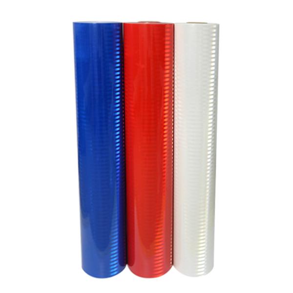 Buy cheap White Blue Red Prismatic Reflective Temporary Vinyl Film PET Material from wholesalers