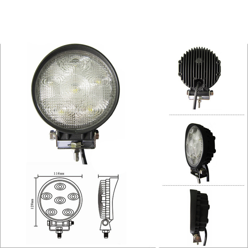 9W Round Shape Led Work Lamp 10~30V DC Flood /Spot CE ROHS Listed Waterproof Truck Work Lights