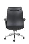 Middle Back 0.29m3 CBM Leather Revolving Chair With Castors