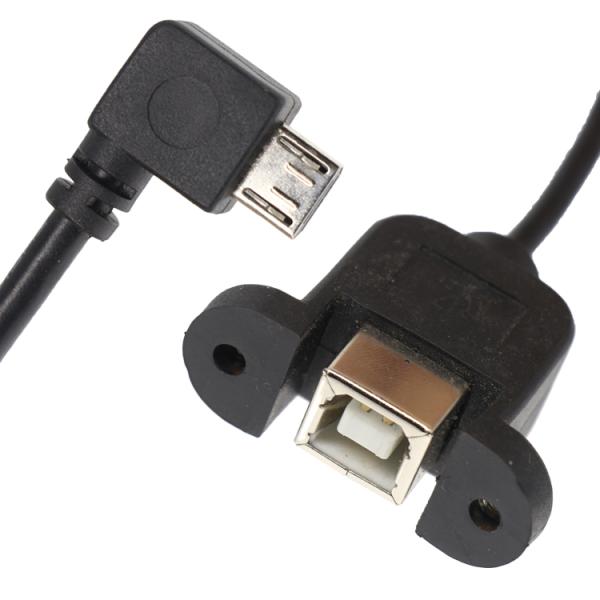 Screw Locking Micro Type C RJ45 Ethernet Male Female USB Panel Mount Cable