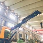 1T Hydraulic Ship Slewing Jib Telescopic Boom Crane