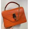 Buy cheap Authentic Crocodile Belly Skin Women Small Orange Purse Lady Chain Handbag Genuine Alligator Leather Female Shoulder Bag from wholesalers