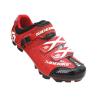 Buy cheap Custom Waterproof Cycling Footwear , Waterproof Flat MTB Shoes Red Color from wholesalers