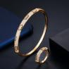Buy cheap Fashion Bracelet Ladies Silver Color Cubic Zirconia Bangle Royal Tennis Bracelets Jewelry for Christmas Gift from wholesalers