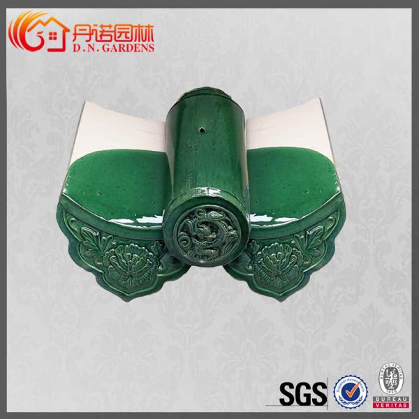 Buy cheap Chinese glazed green roof tiles for garden gazebo from wholesalers