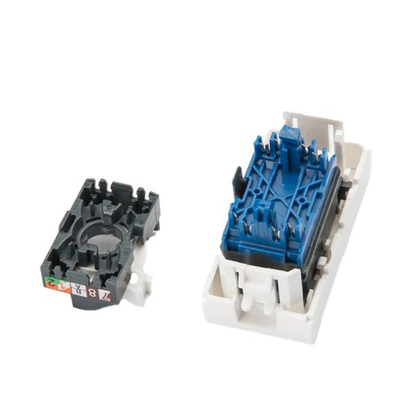Buy cheap Female RJ45 Modular Jack 45*22.5 UTP CAT6 Single CAT6A Module 76571 Keystone Jack from wholesalers