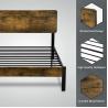 Buy cheap Platform Twin Metal Bed Frame With Wood Headboard And iron Slats from wholesalers