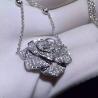 Buy cheap Piaget Rose Pendant With 18k Gold Chain , Women'S Piaget Diamond Necklace from wholesalers