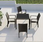 Buy cheap Leisure Modern PE Rattan outdoor Chair and table sets Aluminium  Garden wicker stackable Chair from wholesalers