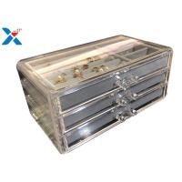 Buy cheap Clear Acrylic Makeup Organiser , Acrylic Jewelry Display Box With Velvet product