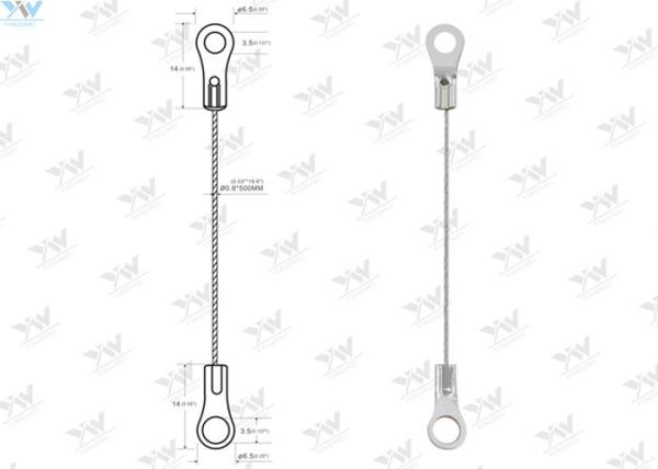 Buy cheap Eyelet Wire Suspension Hanging Kit 0.8 Mm Diameter Steel Wire Lanyards from wholesalers