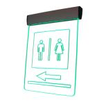 6mm hanging aluminum clear acrylic led edgelit sign