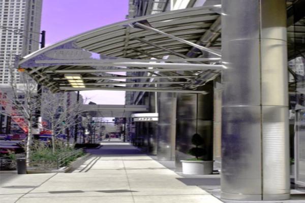 Buy cheap Safe Reliable Stainless Steel Awning , Commercial Metal Canopy Filter 99% Ultraviolet Rays from wholesalers