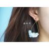 Buy cheap Ballet Lady Germany Resin Flowers Rhinestone Pearl Silver NCovered with 14K Gold Stud Earring from wholesalers