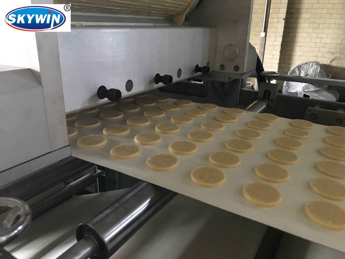 PLC Control Three Color Commercial Cookie Making Machine Chocolate Filled Cookie