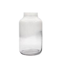 Buy cheap Hand Made Solid White Top Half Ceramic Glass Jar Vase product