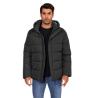 Buy cheap Mid Short Length Hooded Men'S Jacket For Autumn Winter Classic Double Pockets Color Clash Style from wholesalers